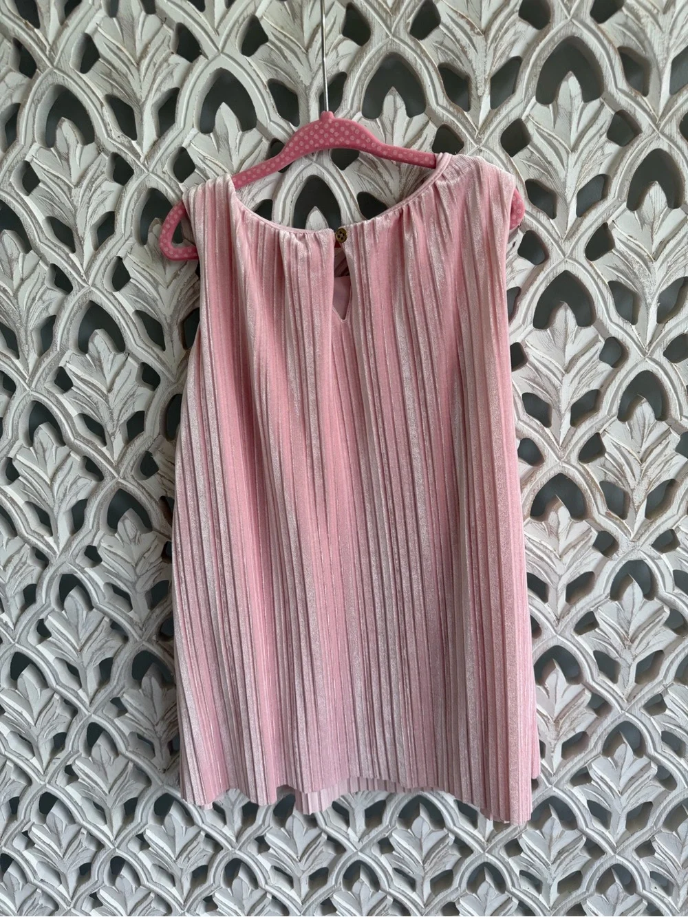 Cat & Jack Pink Pleated Velvet Dress Size 3T